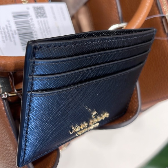 Kate Spade Madison Saffiano Leather Small Slim Card Holder
COLOR: Black 
NWT - Picture 7 of 16